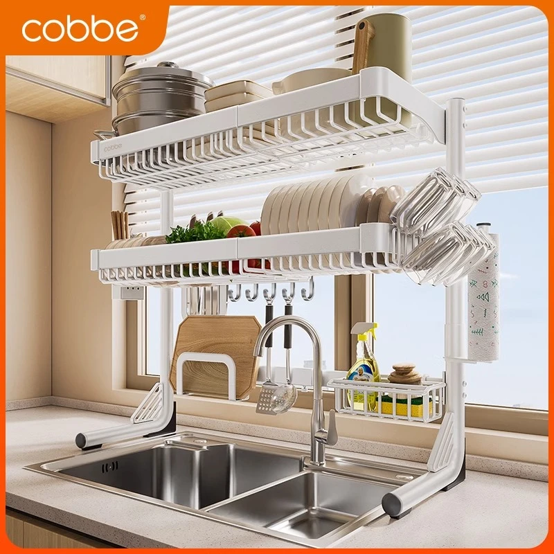 卡贝不锈钢厨房水槽置物架洗碗架碗盘沥水架多功能放碗碟架收纳架