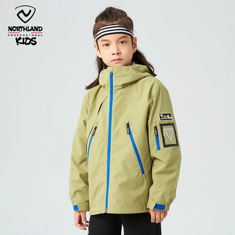 诺诗兰童装儿童夹克山系户外徒步防风防水时尚三合一外套CO125400