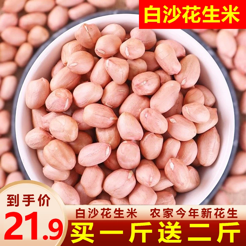 21.9抢3斤】白沙花生米23年新货河南特产白沙花生新鲜饱满农家