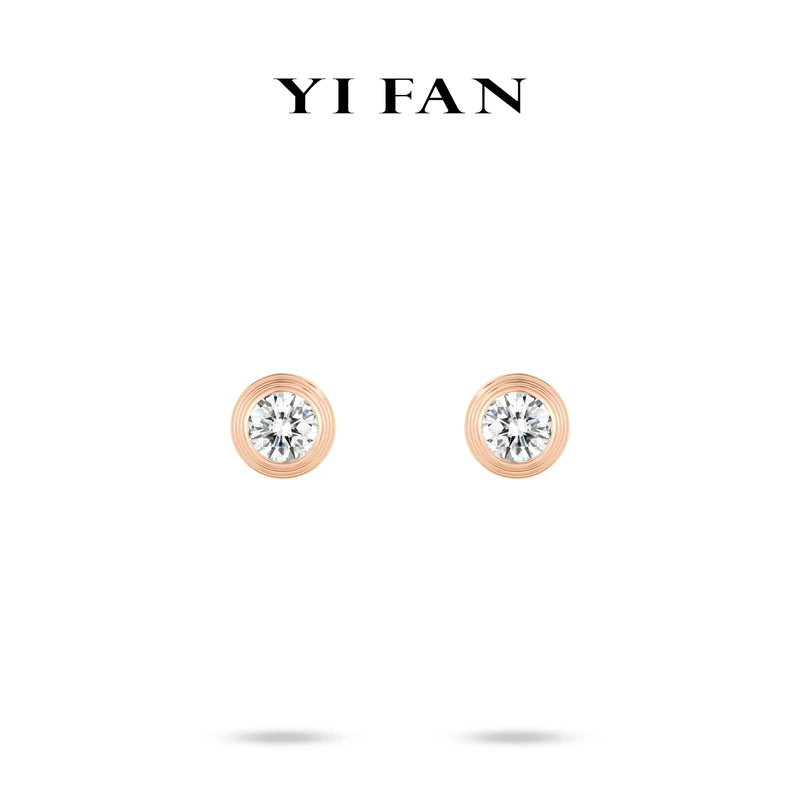 925银合成锆石耳饰 3036-香槟金【爱的叠加】百搭耳钉