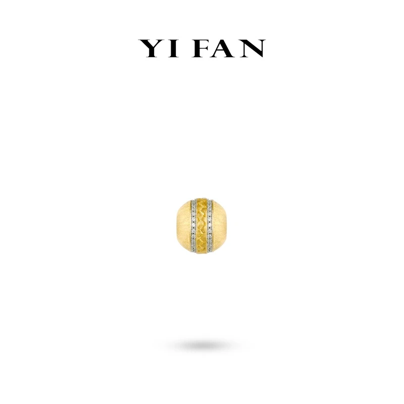 吊坠925银合成锆石 20145-金色拉丝路路通百搭坠子（不配链）