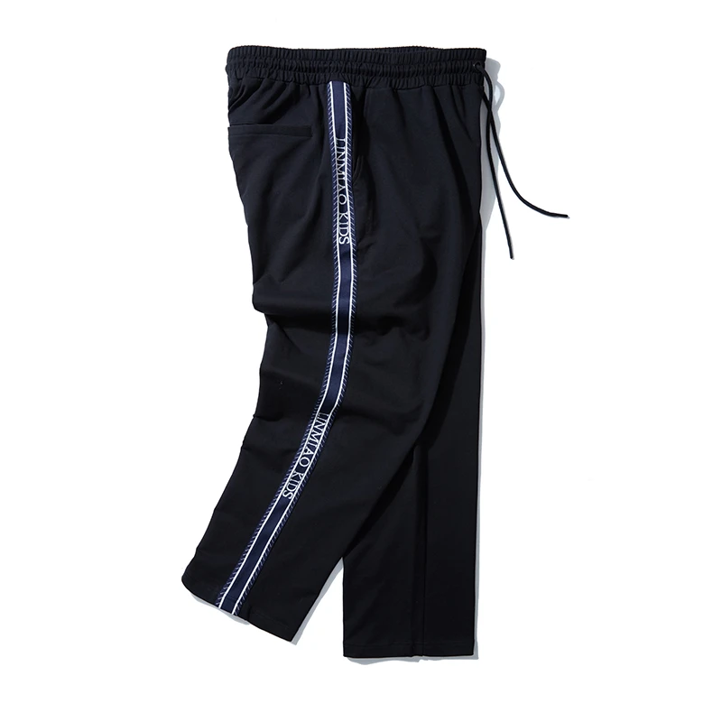 LIUGEJIA/六个加男士潮牌大码透气织带直筒运动卫裤集合款D2154