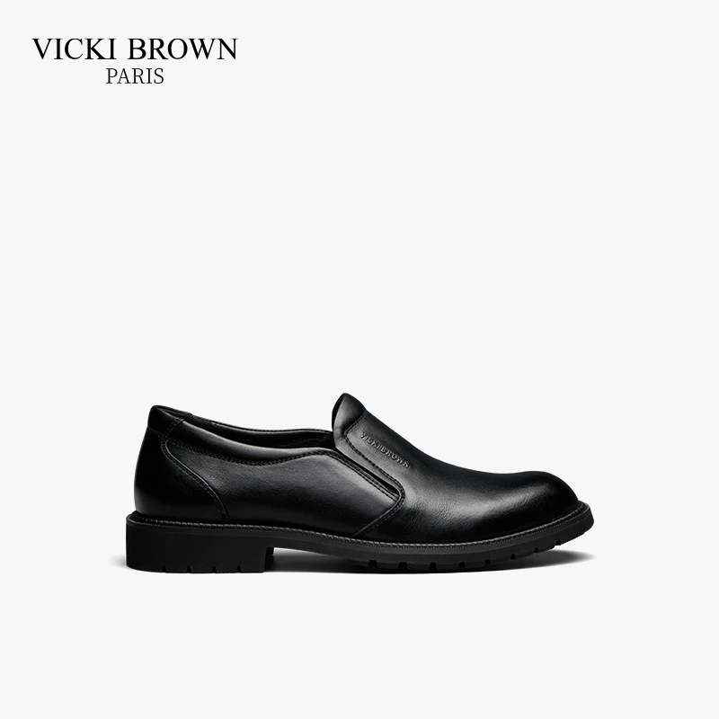 VICKI BROWN法国轻奢头层牛皮软底软面秋冬舒适商务休闲皮鞋男