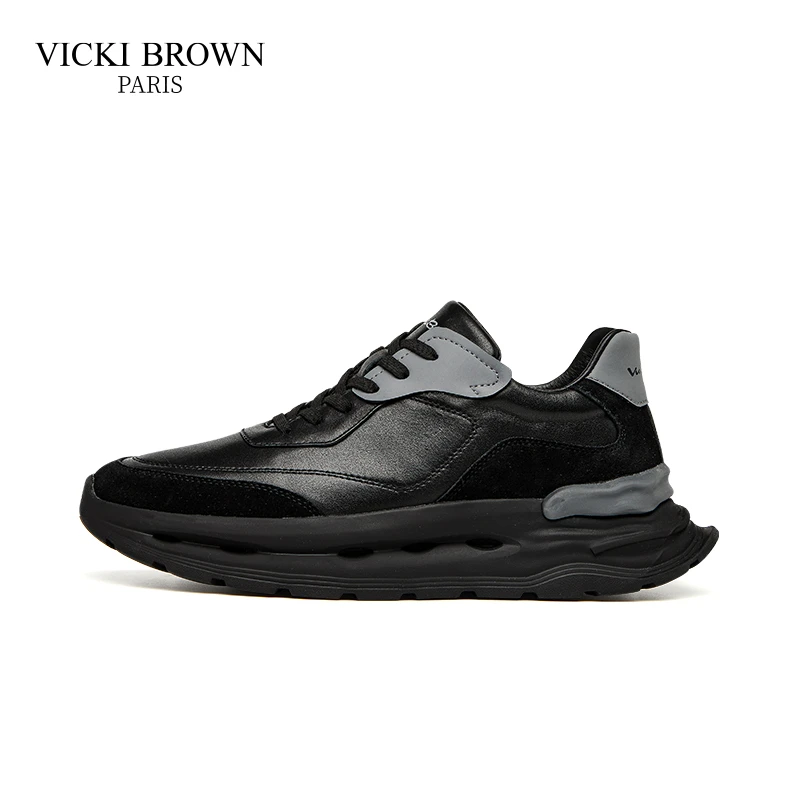 VICKI BROWN轻奢新款男鞋百搭厚底低帮运动休闲鞋时尚简约运动鞋