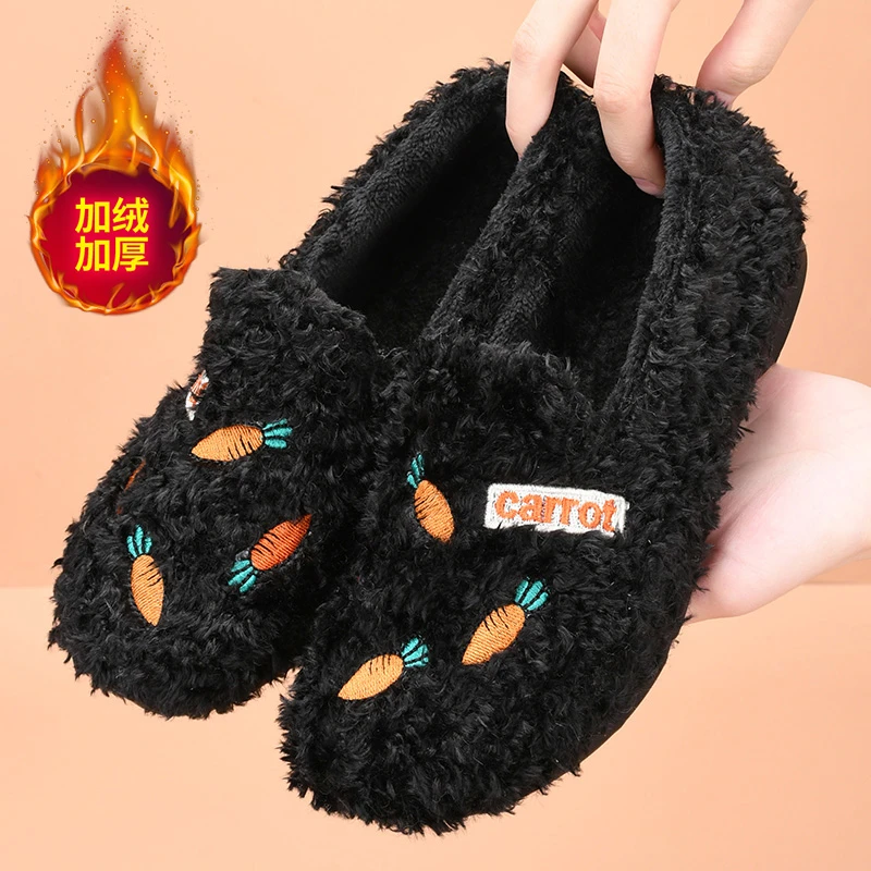 外穿毛毛鞋冬季新款百搭豆豆鞋时尚加绒加厚防滑舒适休闲软底棉鞋