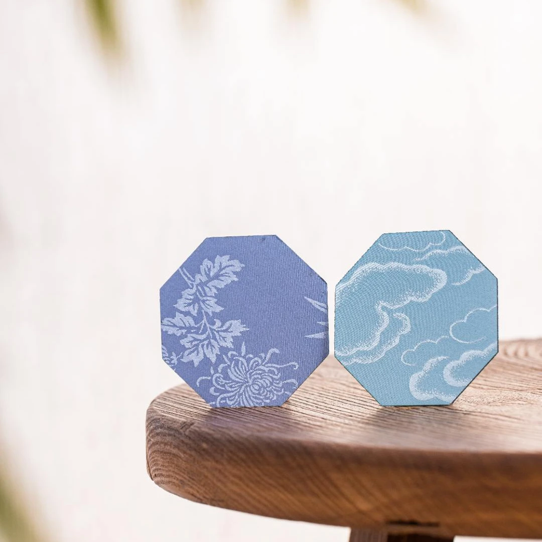 蜂鸟工坊 银壶大魔王文创系列六边形杯托杯垫一包6片装知度茶配件