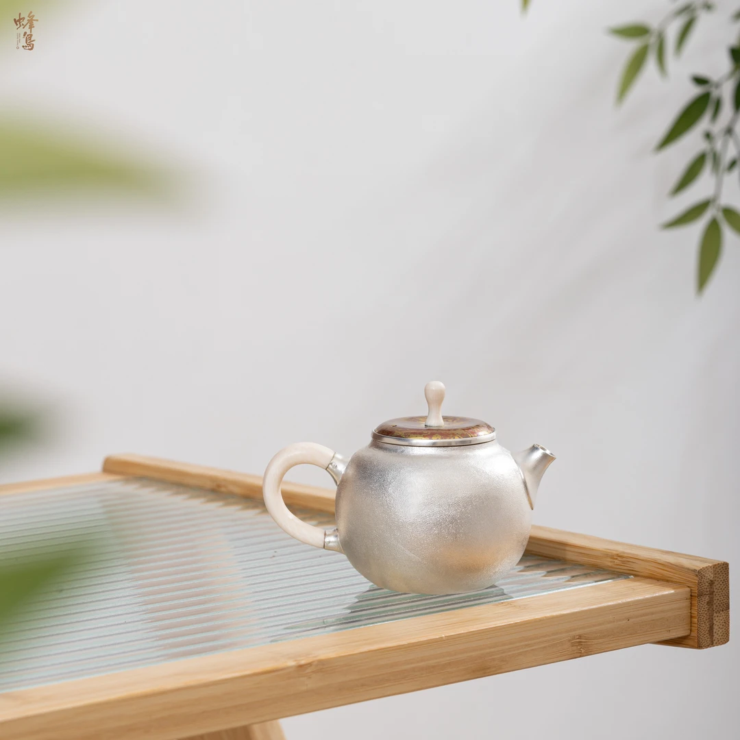 蜂鸟工坊 名匠优选 木纹金盖麻纹亮素面小壶 MJYXA1314