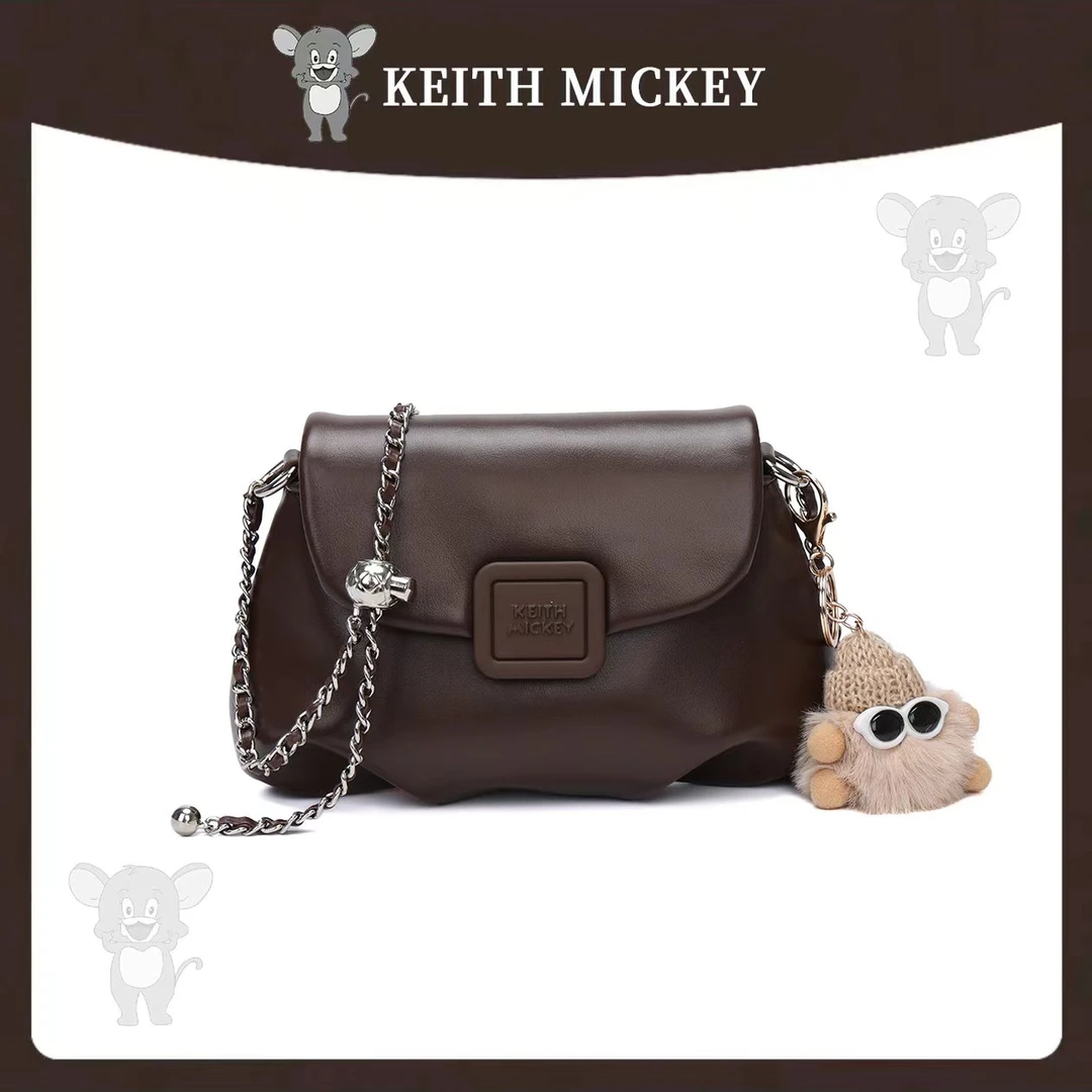 KEITH MICKEY 秋冬新潮女士单肩包云朵包yq8529棕色