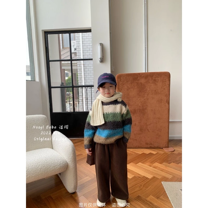 4104中童秋冬条纹毛衫C