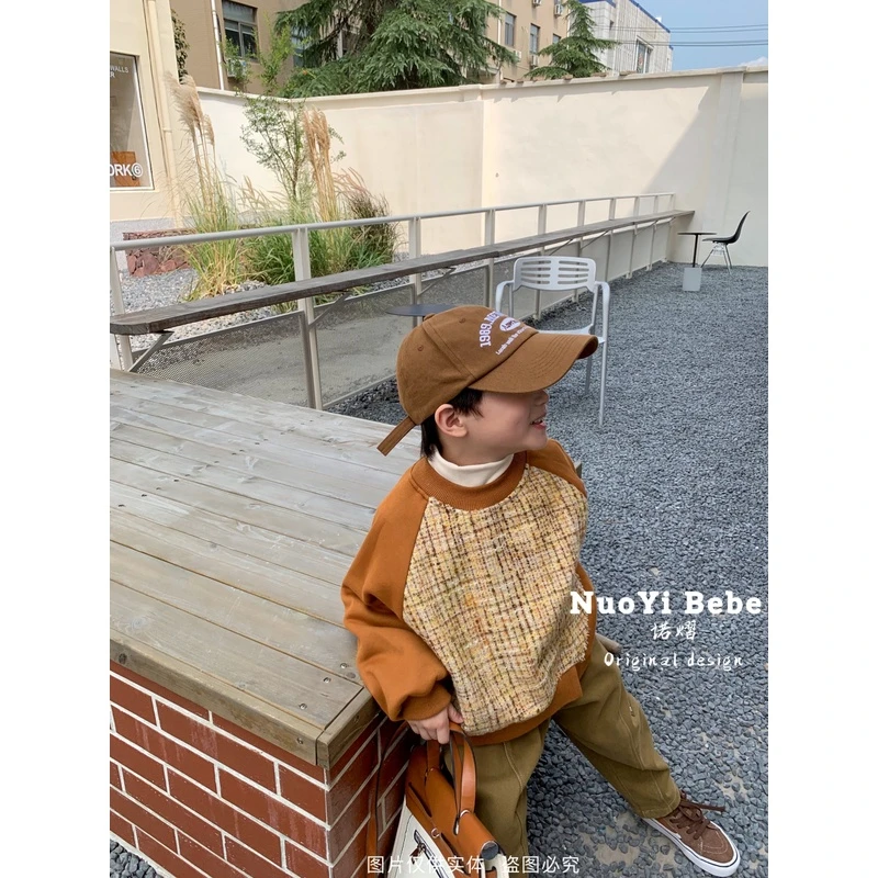 4021秋冬中童拼接卫衣C