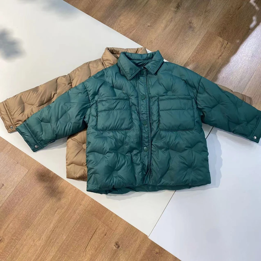 8186  冬季中大童韩版羽绒衬衫  W