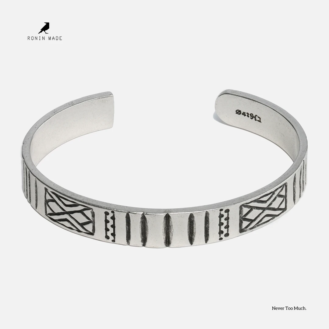 925银手镯 RONINMADE纳吉手镯男女同款情侣款可调节小众欧洲设计