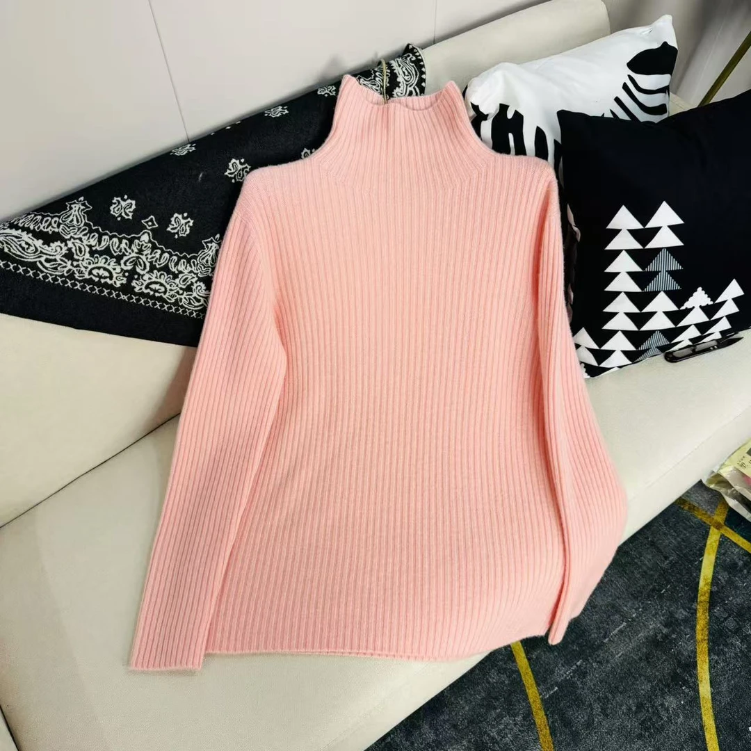 MRFEITO高领加厚竖条针织衫H5M29807