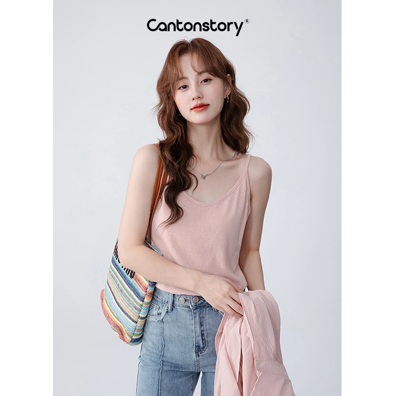 【清仓！】羊城故事 纯色吊带宽松百搭上衣 Y23Y03xV领吊带背心x5687