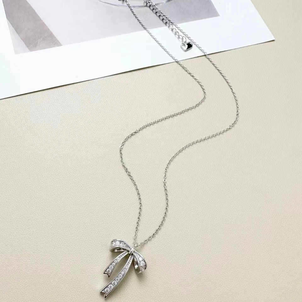 SAMDYYA/闪蒂亚 铜合金项链 D0546蝴蝶结项链精致时尚