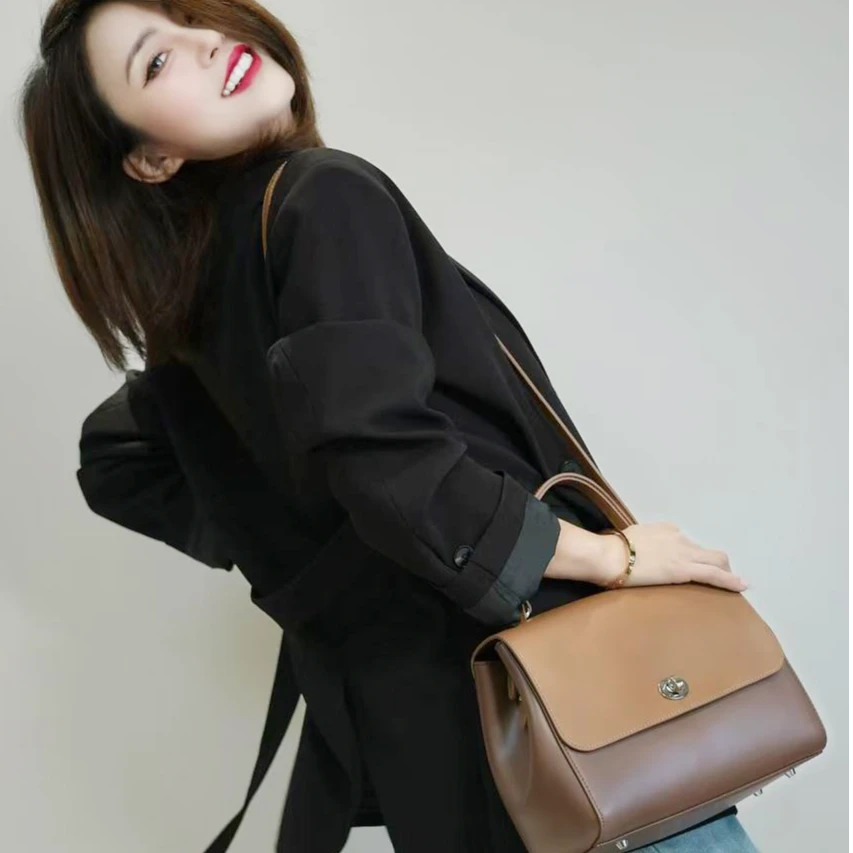 小众轻奢时尚真皮女包气质质感休闲2【9649】