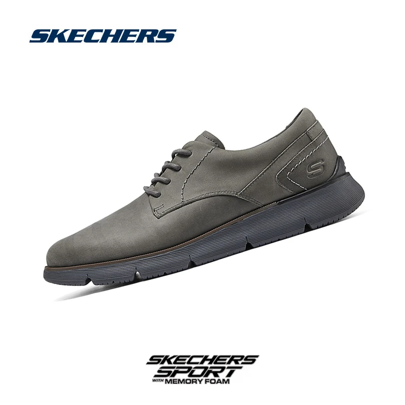 【头层牛皮】斯凯奇男鞋休闲皮鞋时尚通勤鞋简约百搭商务鞋205095