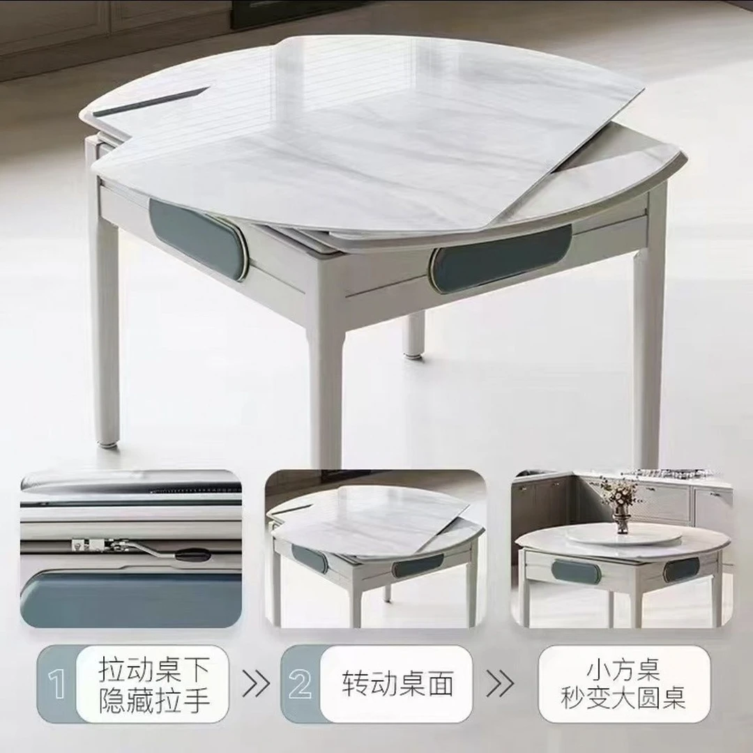 实木麻将桌餐桌两用麻将机圆形高档实木电动麻将桌家用圆桌麻将机