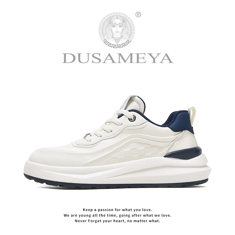 DUSAMEYA/杜莎米娅春季轻奢时尚百搭男士休闲潮流运动低帮阿甘鞋