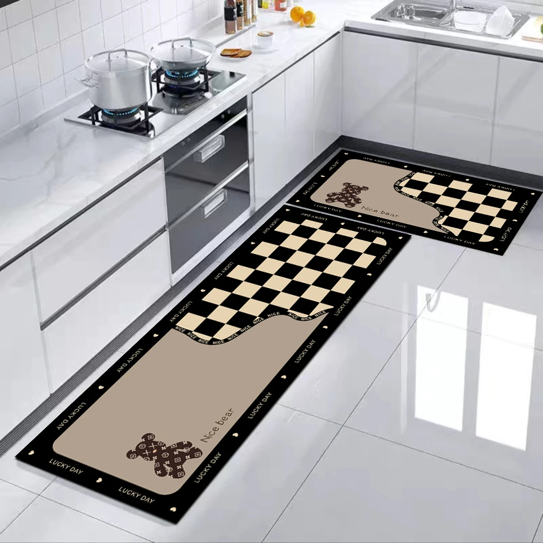 【Z962】摩尔丝天然橡胶垫地垫简约厨房浴室入户吸水吸油出门好打理