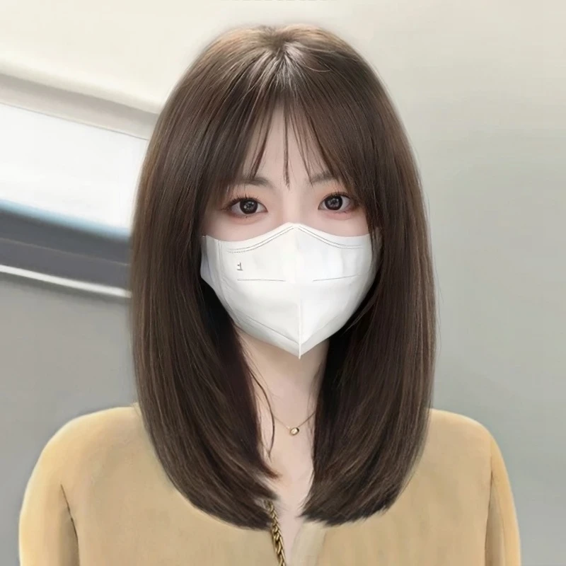 假发女中长发全头套自然隐形齐肩锁骨发仿全真人发短发整顶假发套