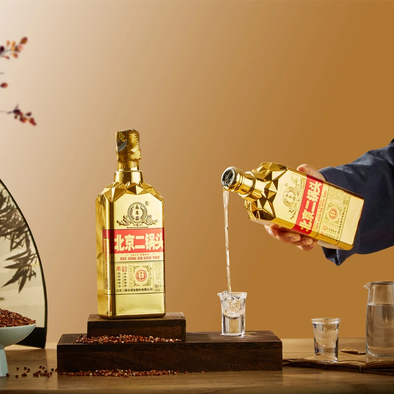 永丰牌北京二锅头小方瓶系列金瓶清香型白酒46度500ml*6