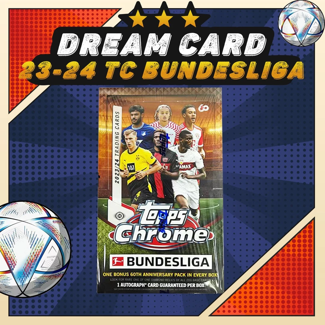 【拆盒】23-24 Topps Chrome bundesliga 德甲 足球 球星卡 盲盒