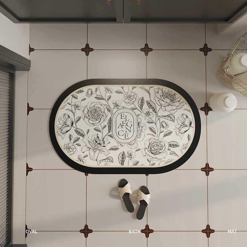 浴室吸水脚垫卫生间地垫吨吨垫防滑垫家用速干垫浴缸防摔耐磨入户