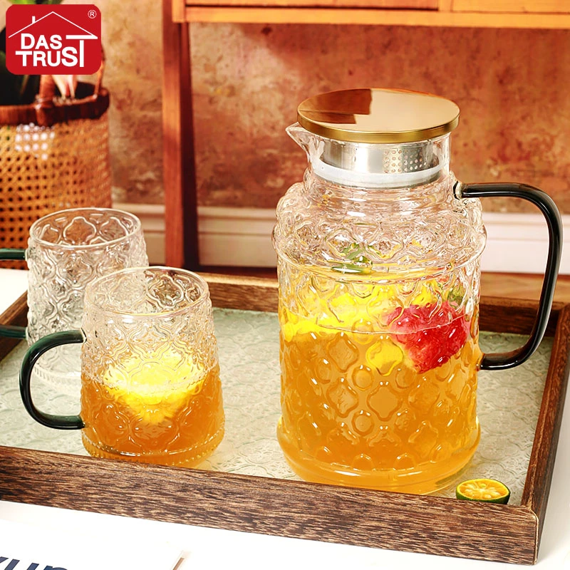 【创得官方】海棠1.8L玻璃冷水壶家用耐高温大容量凉白开水壶茶壶