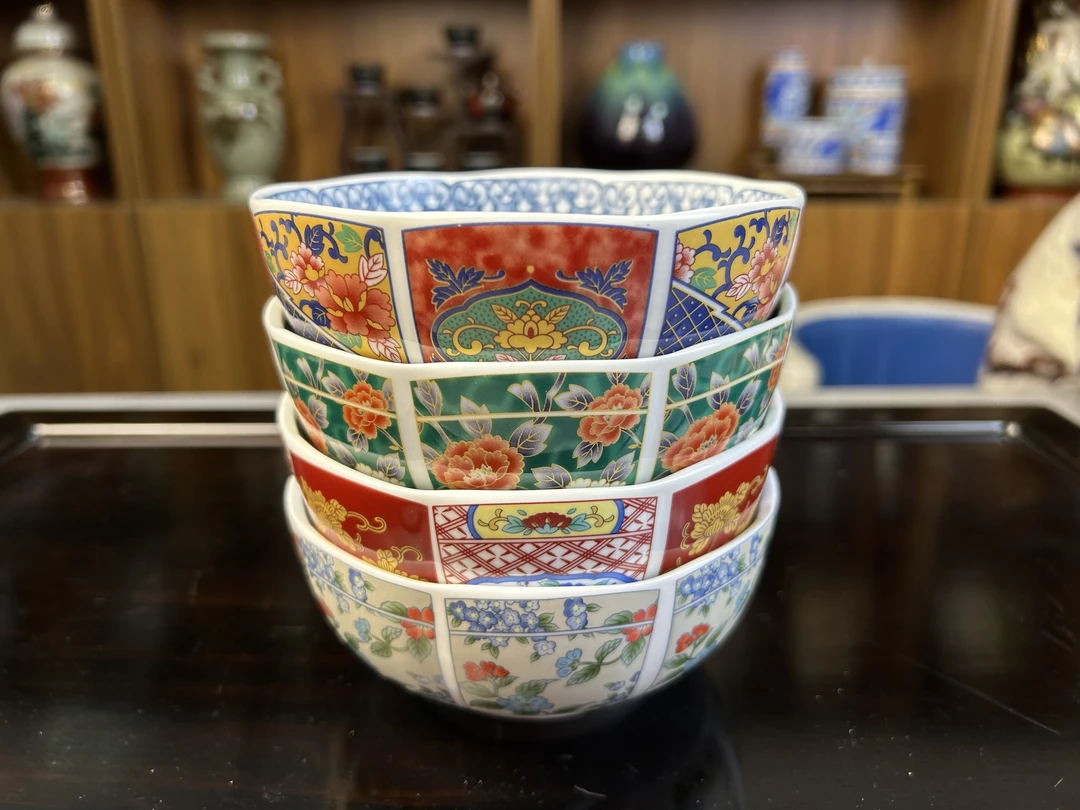 {单个画片随机}古伊万里手绘林九郎家用陶瓷碗