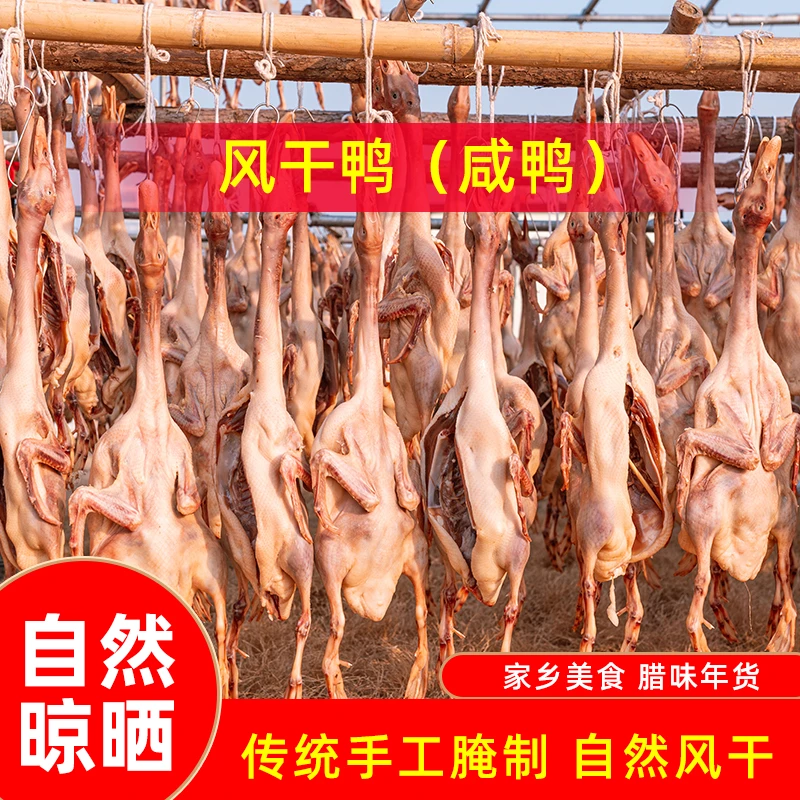 洪泽湖渔姑娘风干鸭咸鸭腊鸭腌制品农家散养精选腊货新鲜风味手工