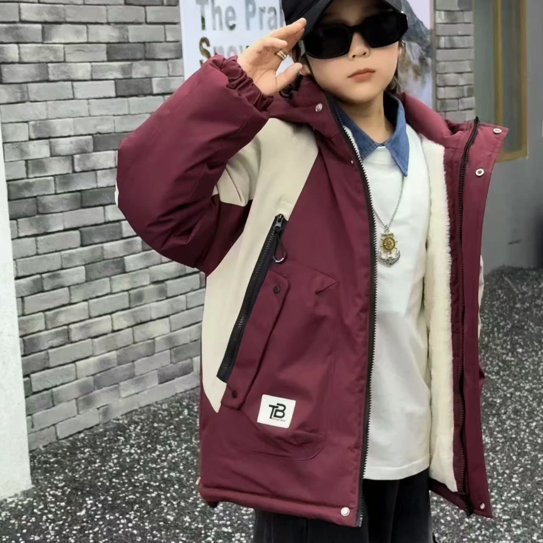 爱宝宝酷童2024新款男女童中大童冬季保暖加绒加厚过冬百搭X8S11