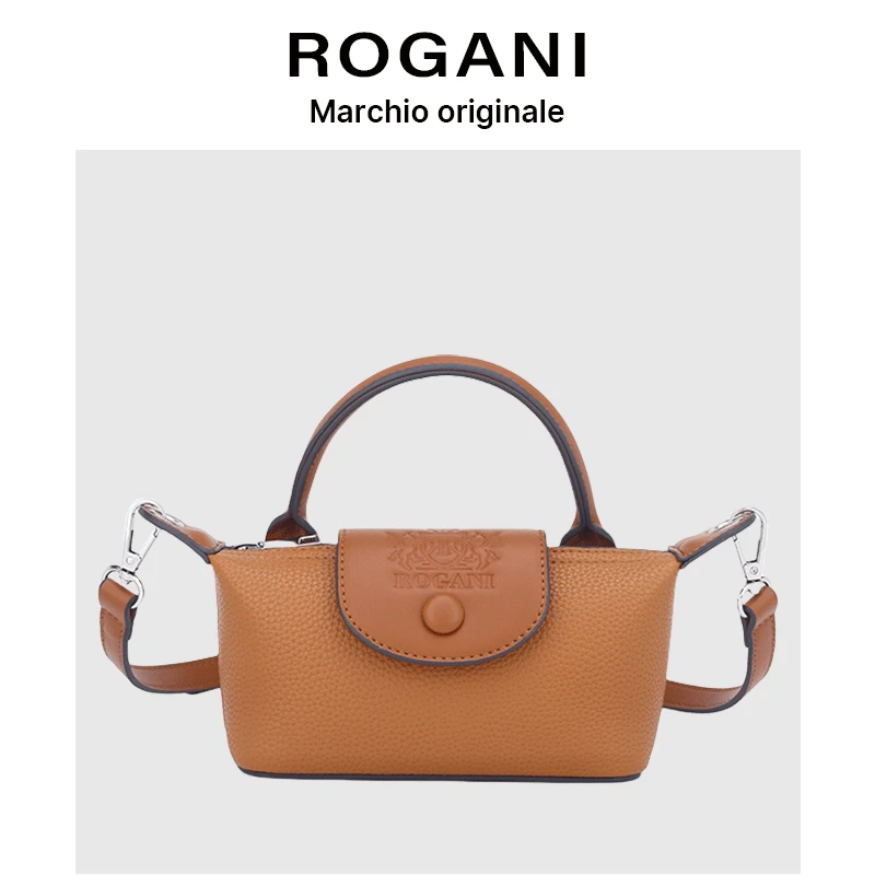 ROGANI简约时尚荔枝纹百搭女士小众单肩肩包