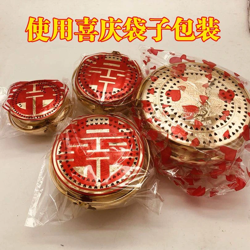 传统婚礼用品铜火炉婚庆铜火冲结婚火铳铜火囱旺盆炉陪嫁嫁妆