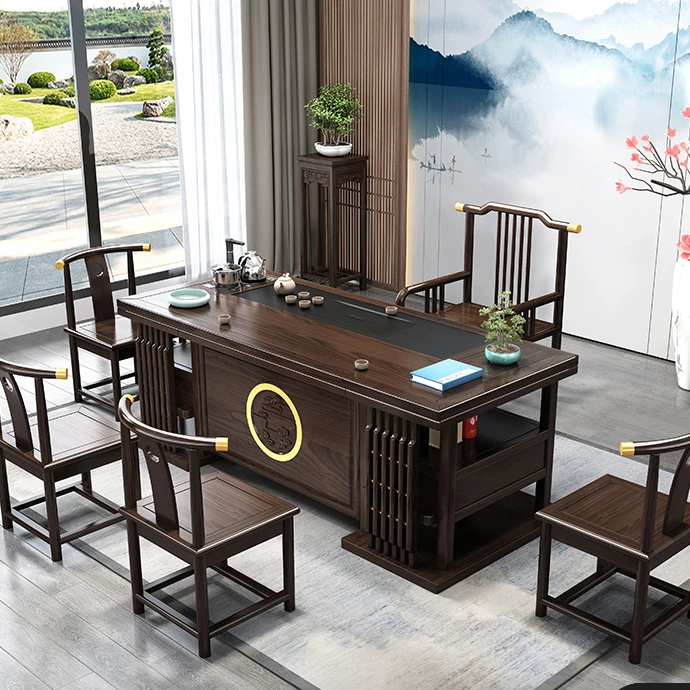 茶桌茶台茶桌茶台自动新中式客厅简约禅意家用茶几茶桌一体全套