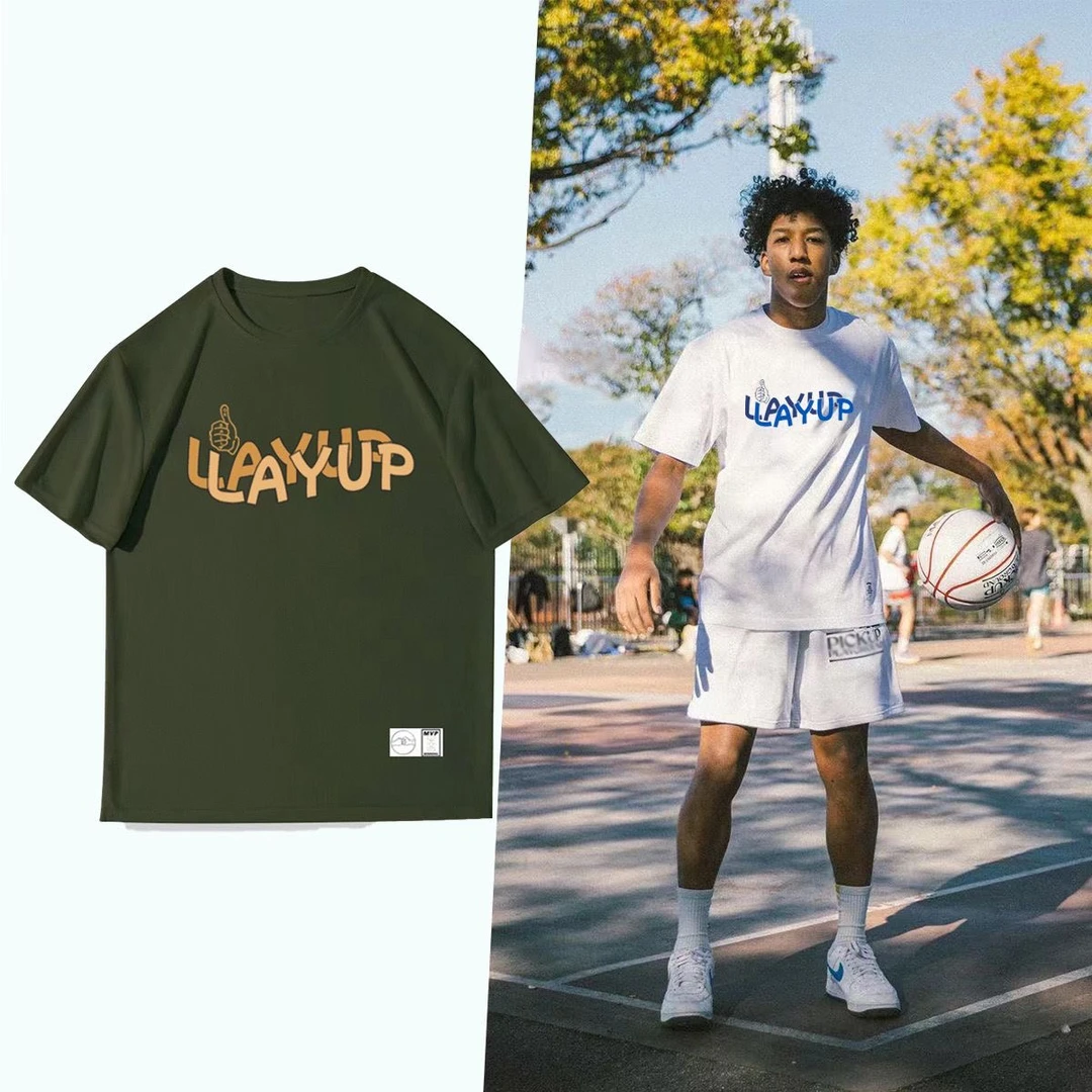 新品LAYUP速干衣透气网眼投篮服健身田径运动潮流上衣宽松美式t恤