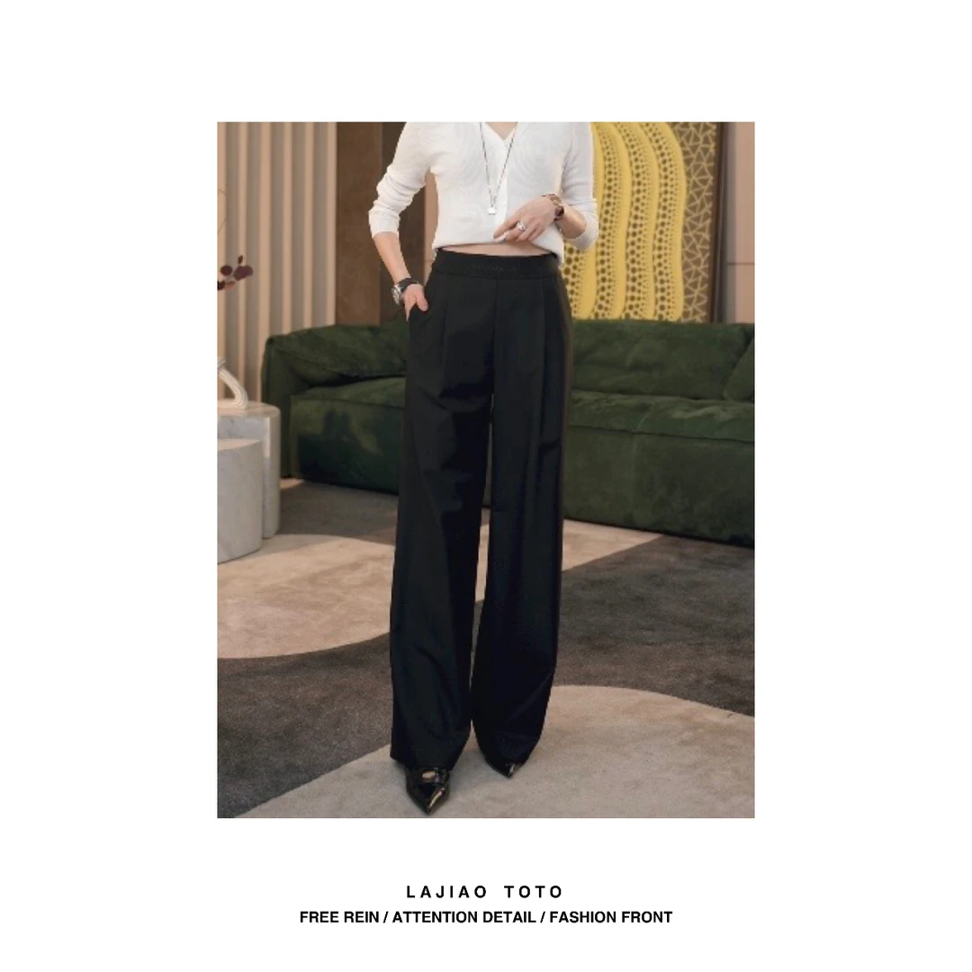 LAJIAO TOTO【小西裤】百搭宽松春秋夏季直筒舒适休闲女裤#8522