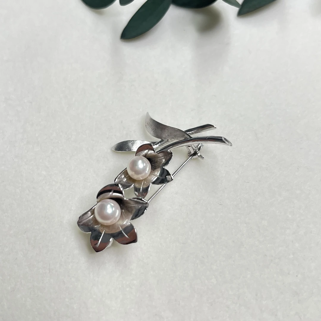 【六六中古】孤品6.5mm海水珍珠胸针ad4597