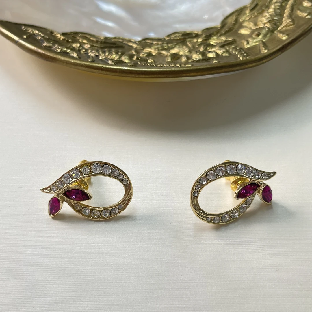 铜合金耳饰 【六六中古】孤品复古耳钉km7876
