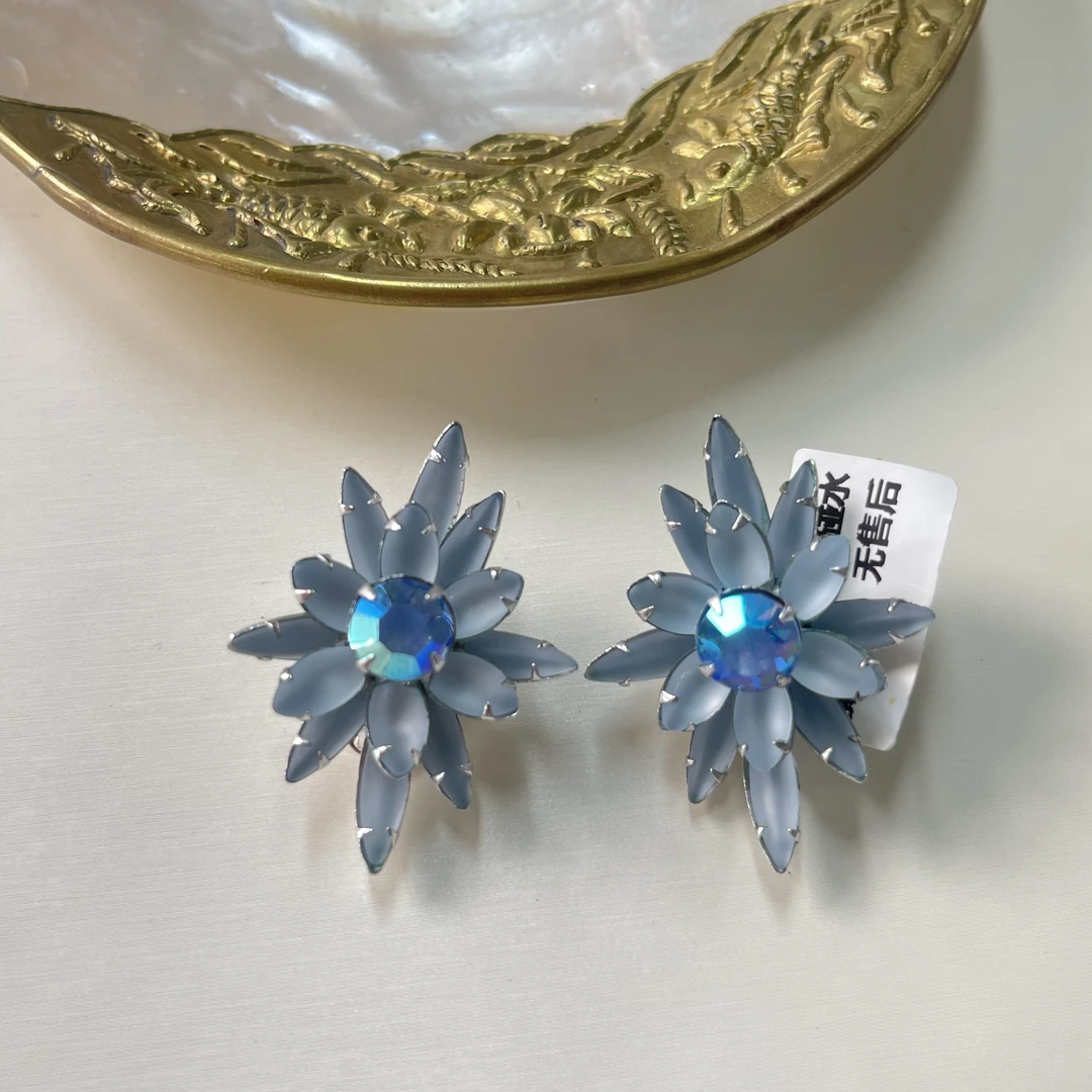 铜合金耳饰 【六六中古】孤品复古磨砂耳夹km4057