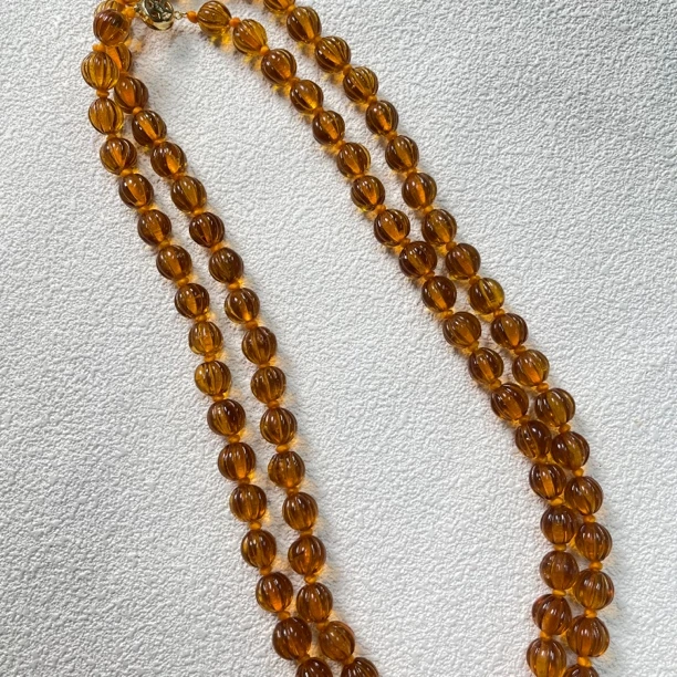 非金属布艺项链  【六六中古】孤品复古项链aw5755链长118cm