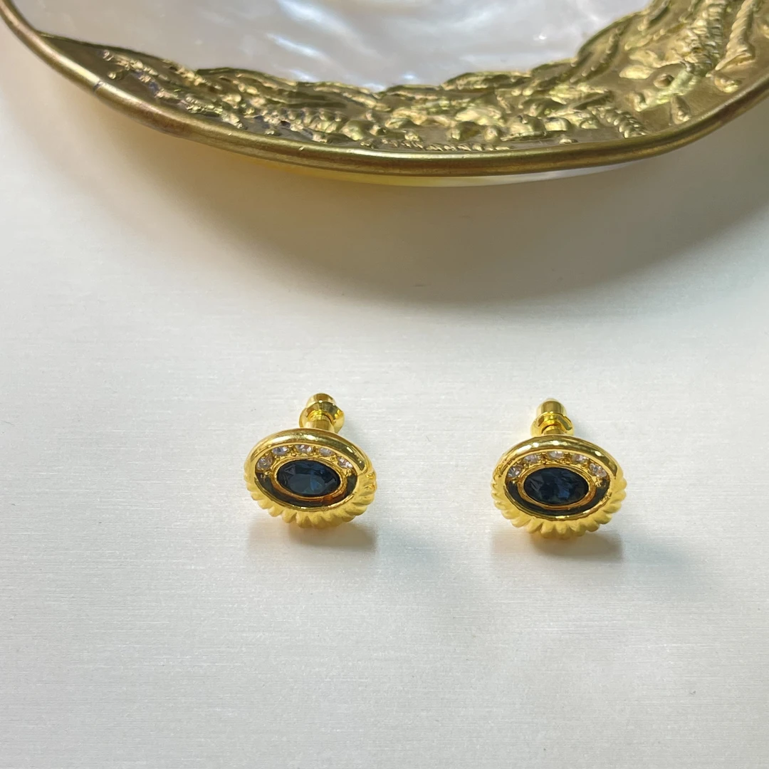 铜合金耳饰 【六六中古】孤品复古耳钉km7919