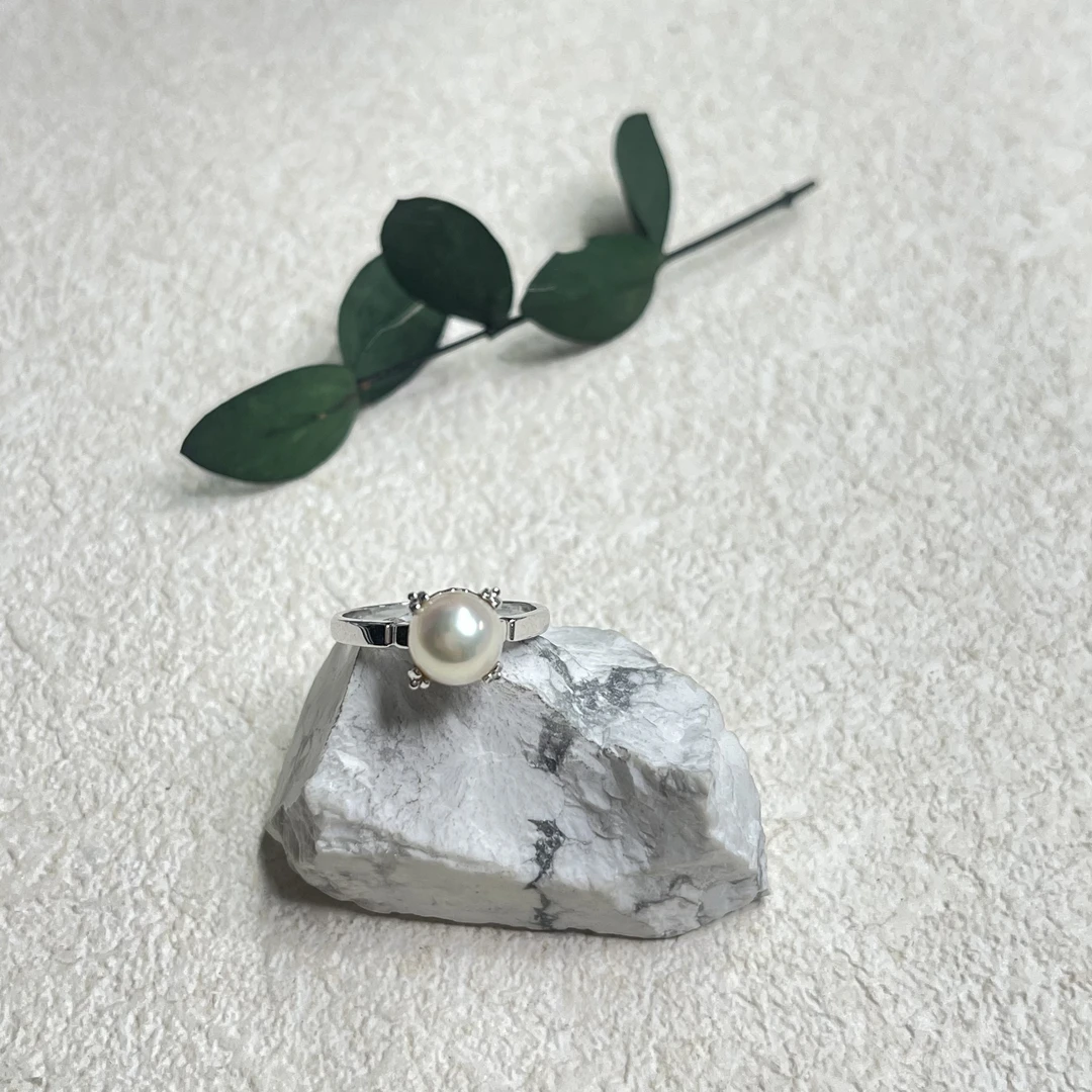 【六六中古】孤品复古海水珍珠戒指th3668