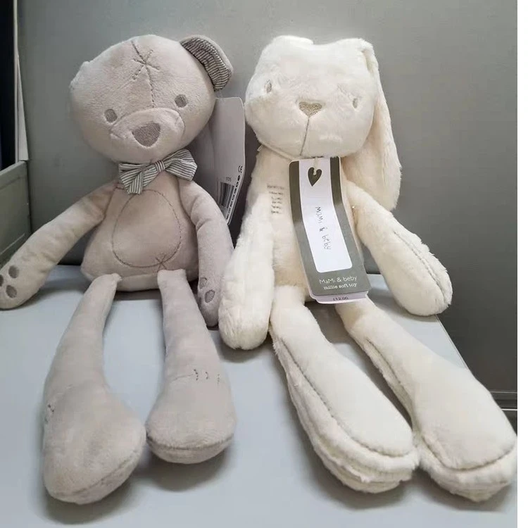 婴幼儿安抚布玩偶宝宝伴睡娃娃安抚睡觉神器英国贵族兔子毛绒玩具