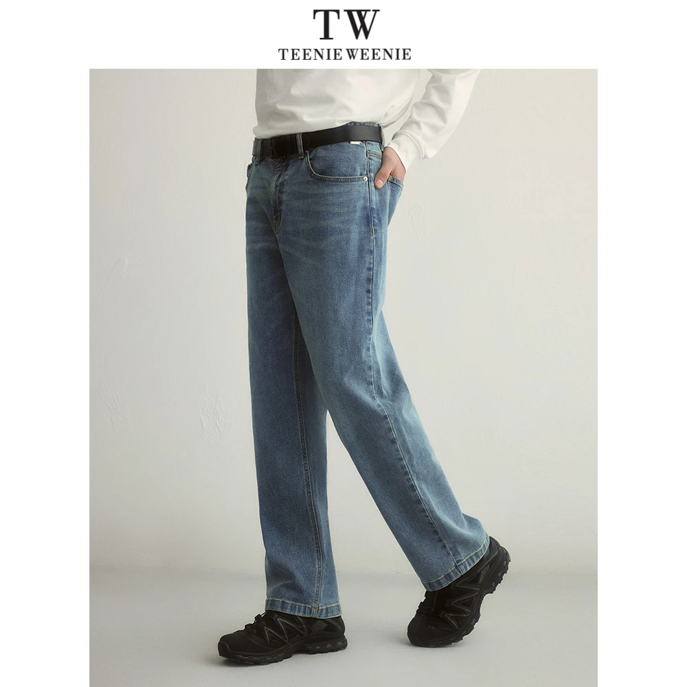 TeenieWeenie新潮男装牛仔男秋季直筒宽松复古裤子TNTJ24DC04U