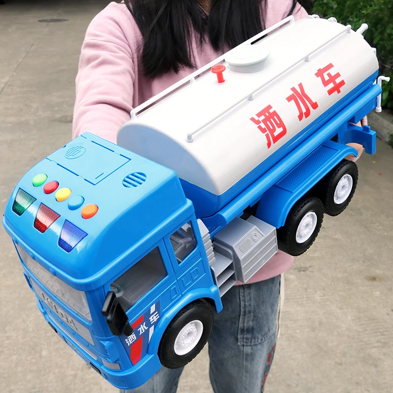 儿童仿真洒水车戏水可喷水车小男孩玩具超大型号宝宝工程车套装