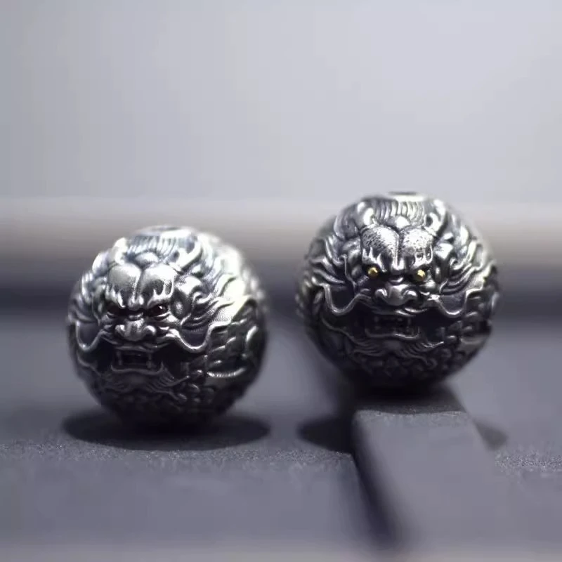 手工diy复古龙珠隔环腰珠散珠108配件配饰圆形男士手链