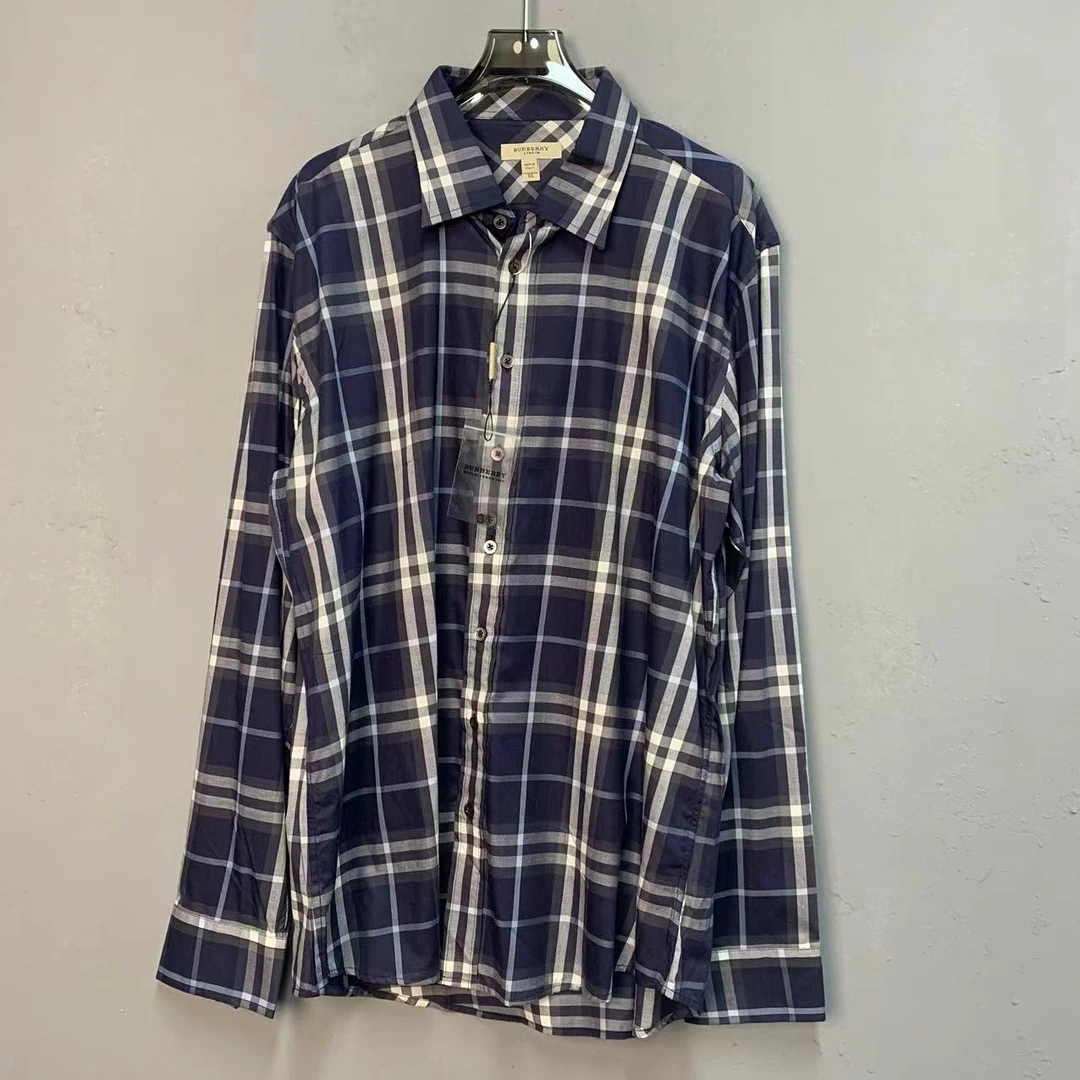 99新 BURBERRY/博柏利 条格纹单排扣衬衫 XL码 公价5500 99新
