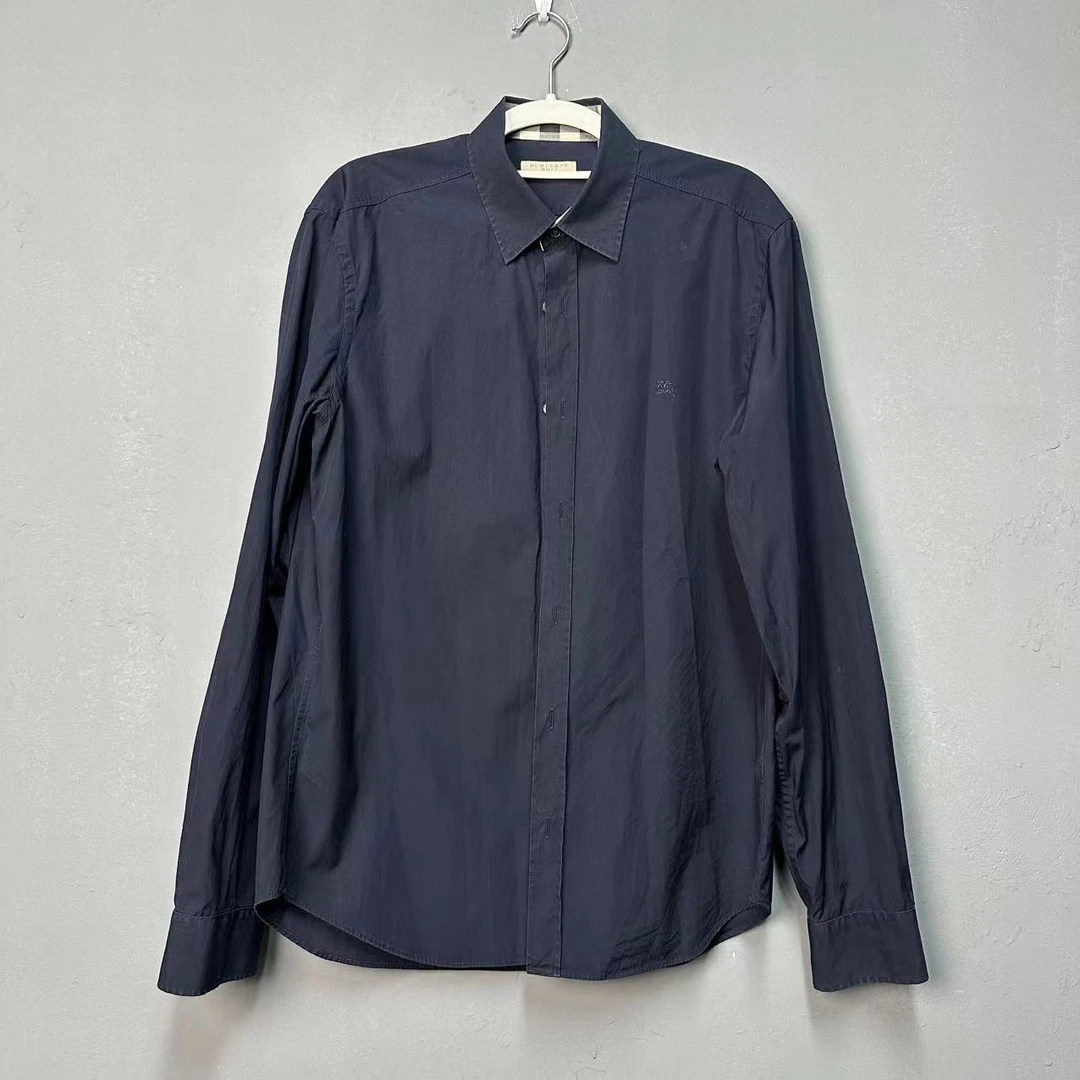 99新 BURBERRY/博柏利 蓝色刺绣外套 L码 公价4800 轻微瑕疵 95新