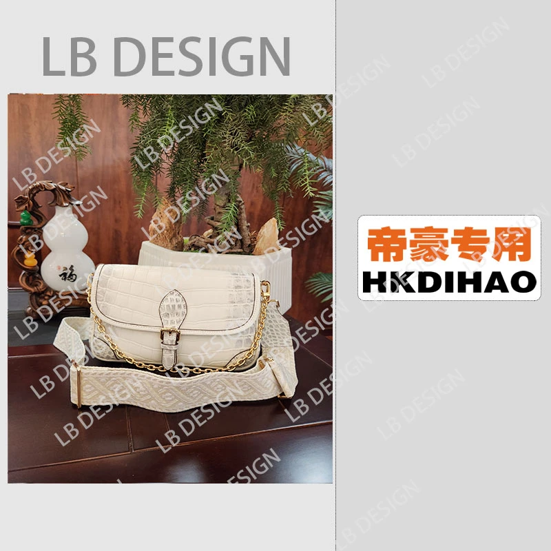 LB DESlGN【手工打造真皮高端定制女士包【8963白色】